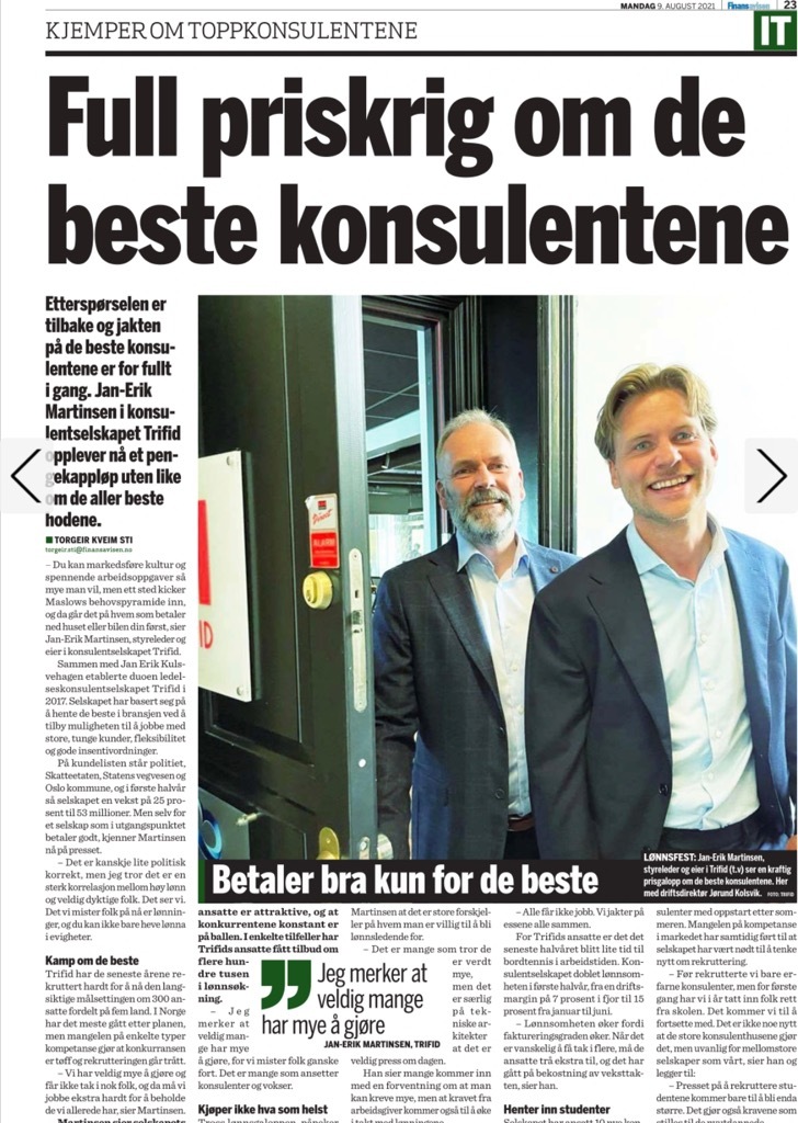 Fra Finansavisen 09.08.21